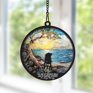 Personalized Dog Loss Sympathy Gift, Custom Dog Memorial Suncatcher, Pet Memorial Gift, Dog Remembrance Gift, Dog Loss Gift